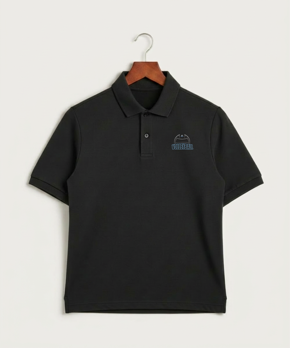 Long Prairie Grey Eagle High School Volleyball (Girls) - Black Polo - Left Chest