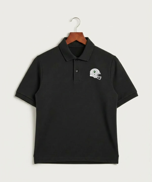 Roseau High School Football (Boys) - Black Polo - Left Chest