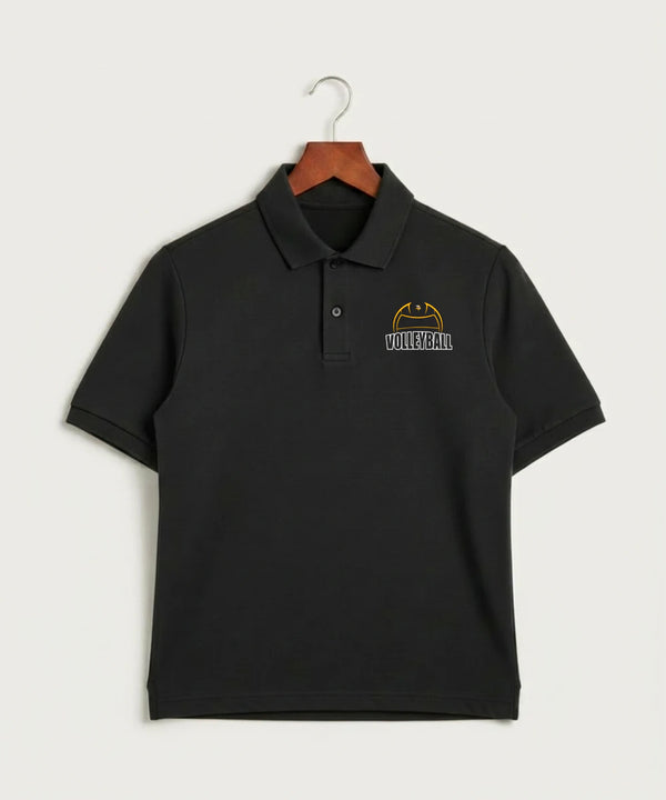 Hayfield High School Volleyball (Girls) - Black Polo - Left Chest