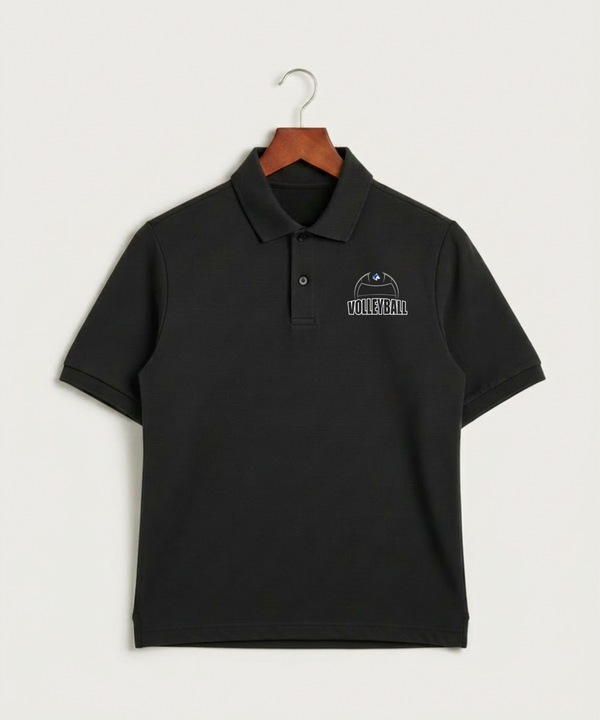 Owatonna High School Volleyball (Girls) - Black Polo - Left Chest