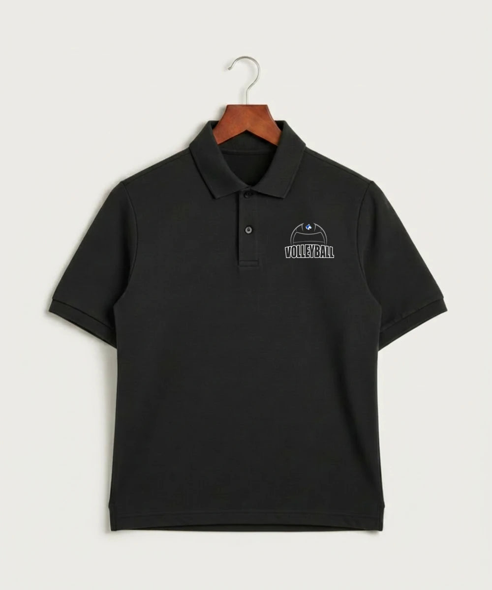 Owatonna High School Volleyball (Girls) - Black Polo - Left Chest