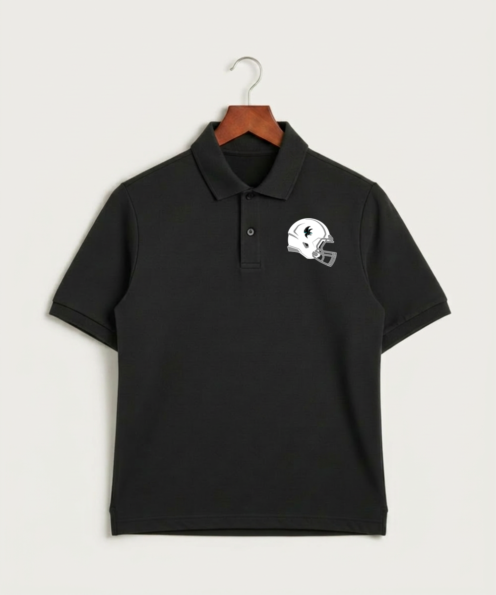 Alden-Conger-Glenville Emmons High School Football (Boys) - Black Polo - Left Chest