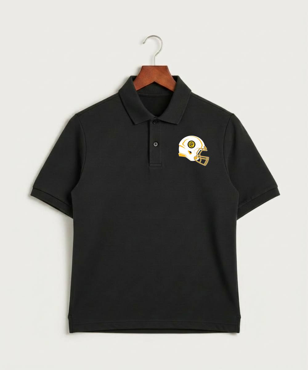 New London Spicer High School Football (Boys) - Black Polo - Left Chest
