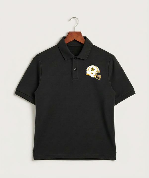 New London Spicer High School Football (Boys) - Black Polo - Left Chest