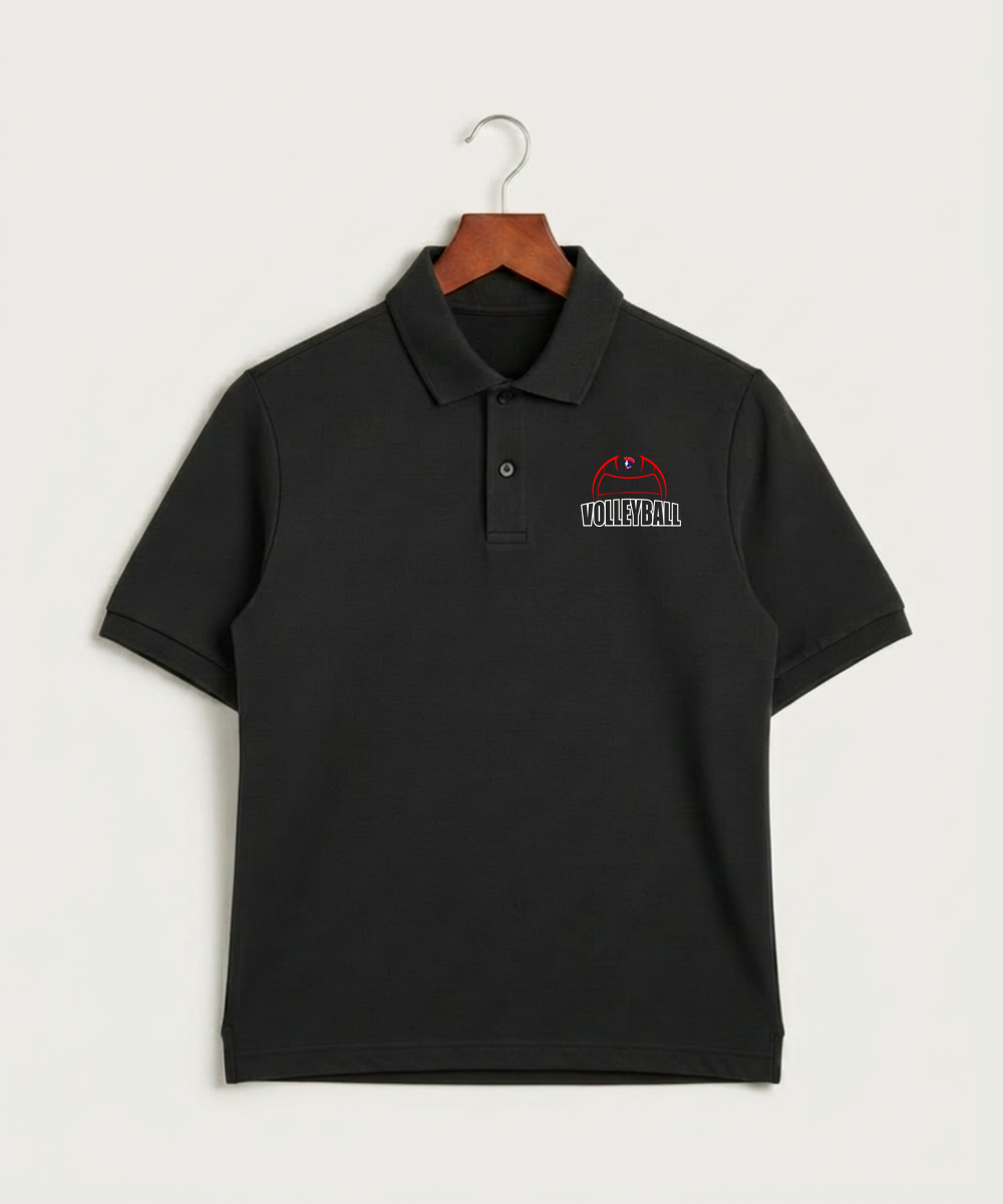 Hills-Beaver Creek High School Volleyball (Girls) - Black Polo - Left Chest