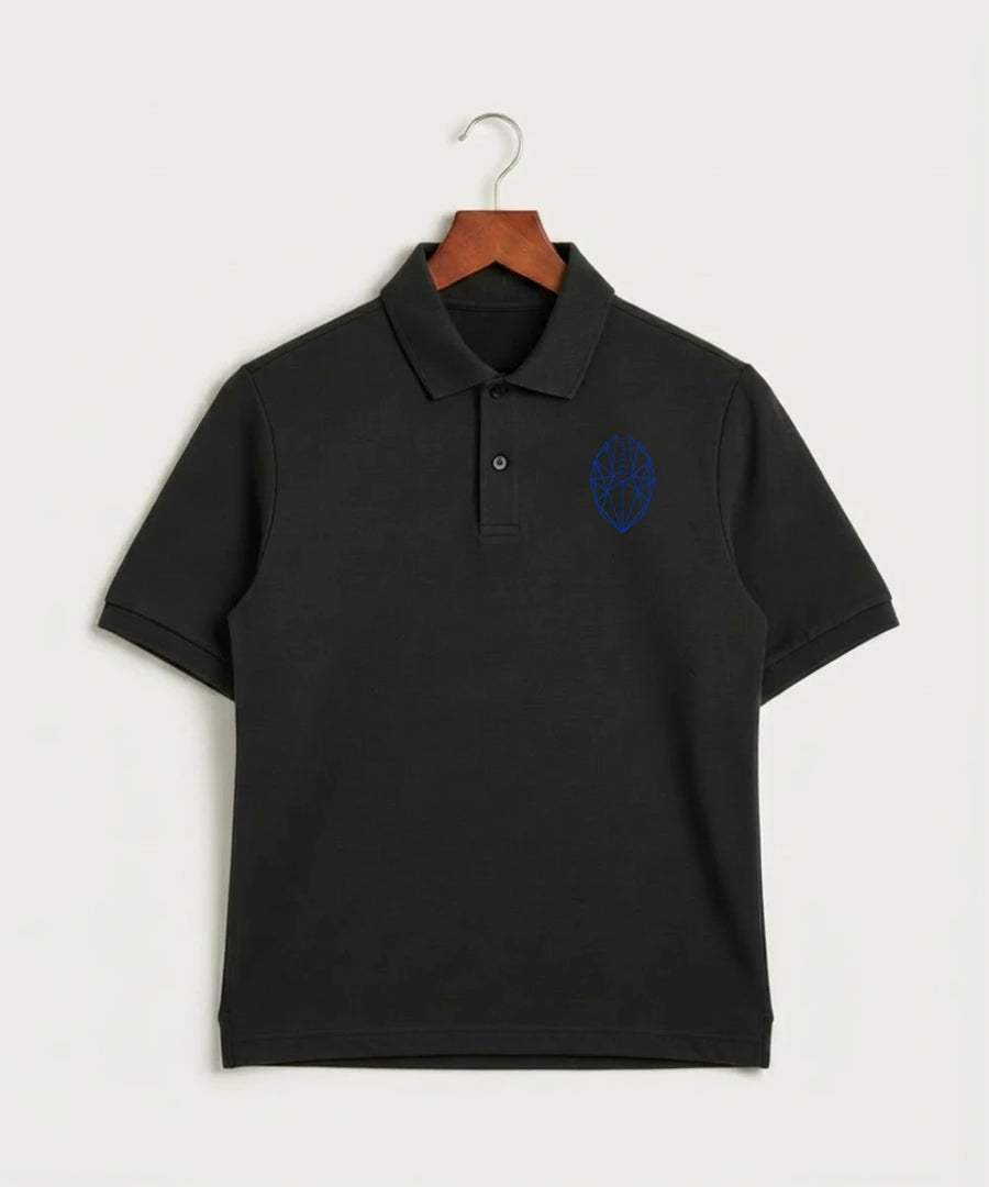 West Bend West High School Football - Black Polo - Left Chest