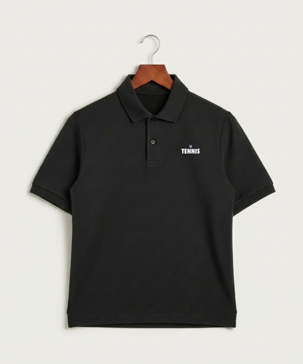Albany High School Tennis (Boys) - Black Polo - Left Chest