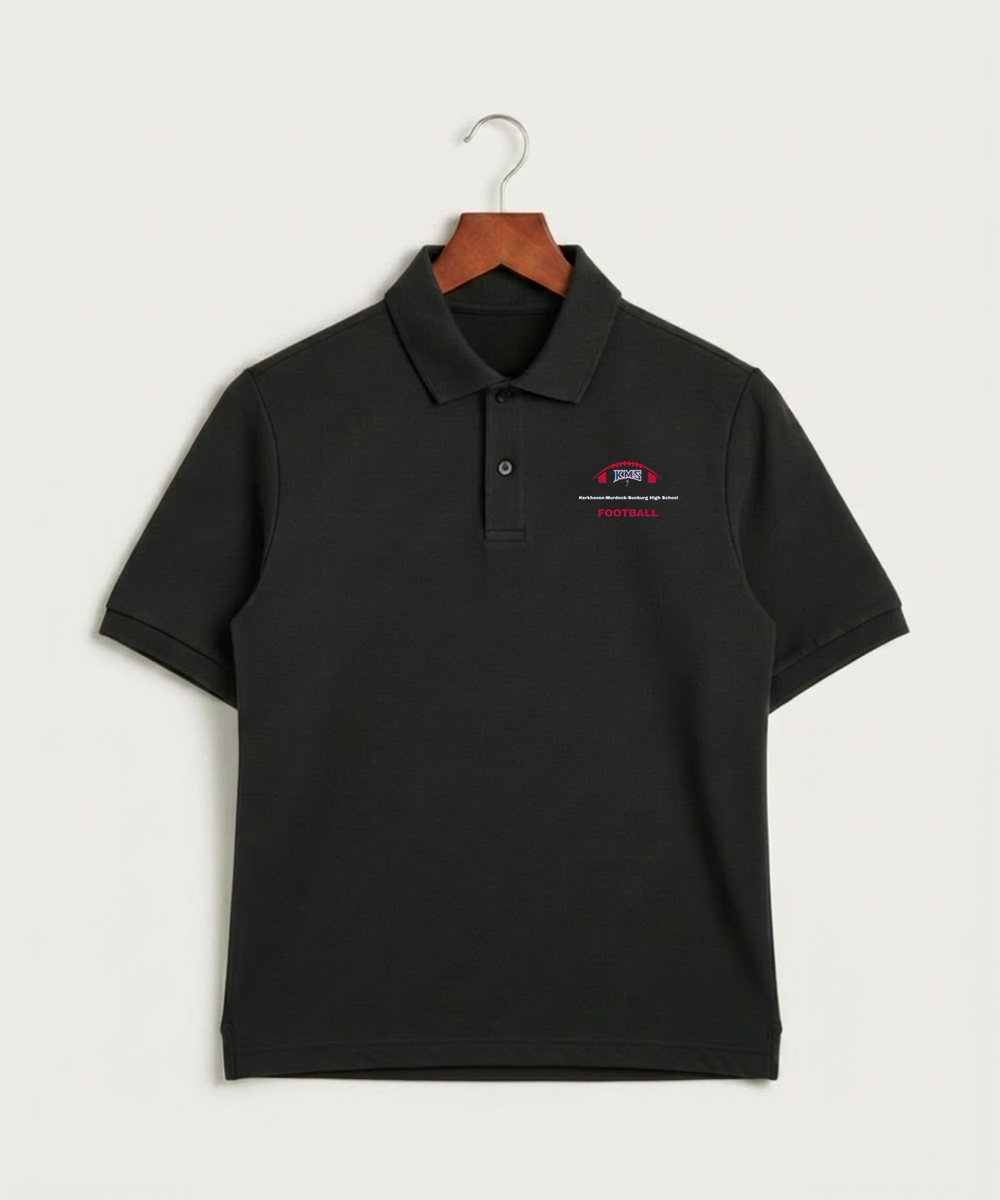 Kerkhoven-Murdock-Sunburg High School Football (Boys) - Black Polo - Left Chest