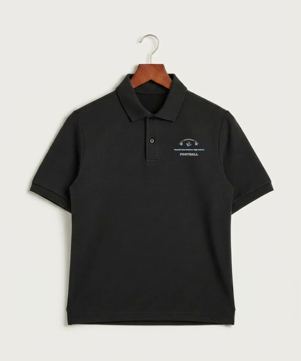 Russell-Tyler-Ruthton High School Football (Boys) - Black Polo - Left Chest