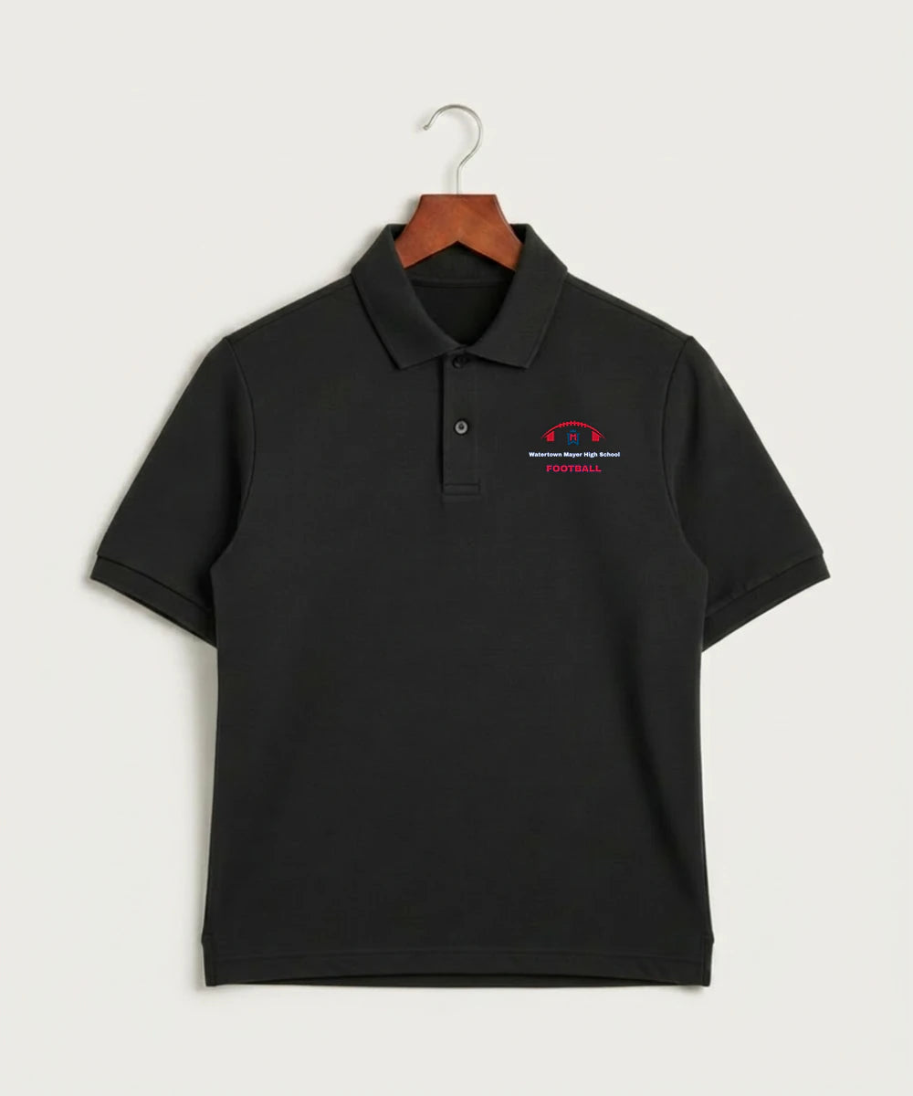 Watertown Mayer High School Football (Boys) - Black Polo - Left Chest