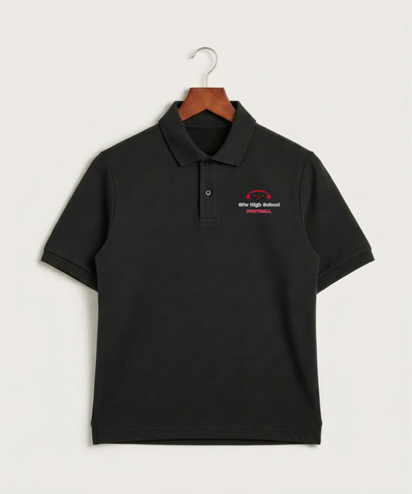 Gfw High School Football (Boys) - Black Polo - Left Chest