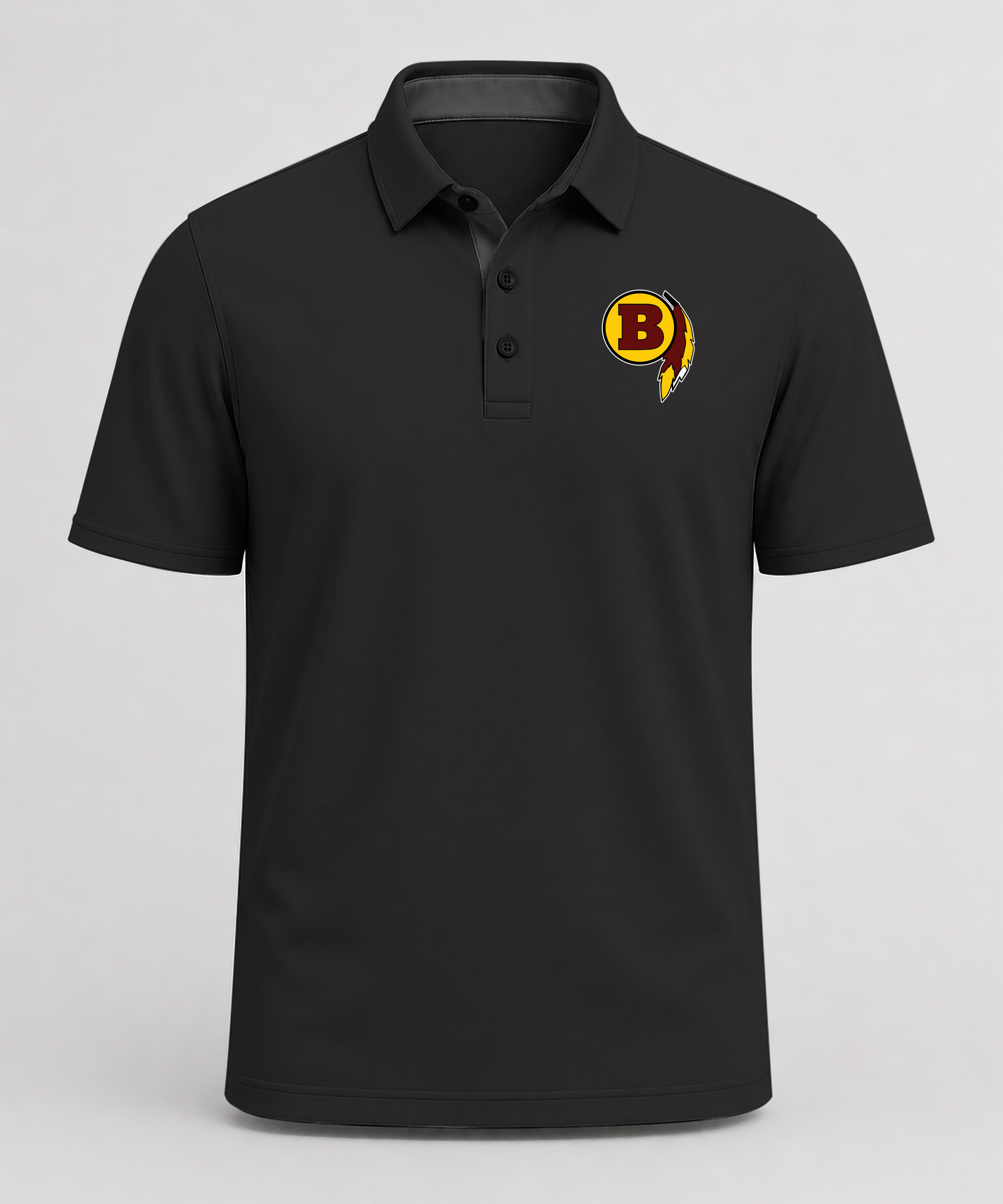 Benson Football - Black Polo - Left Chest