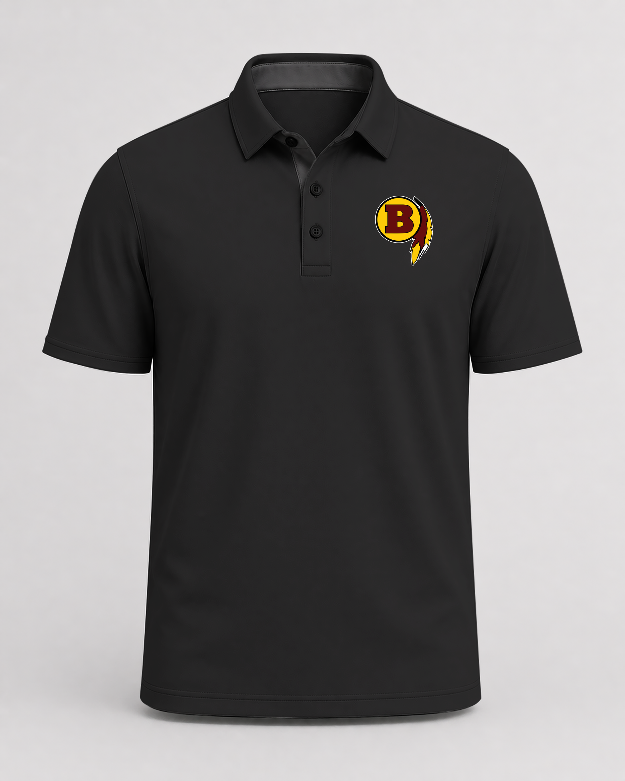 Benson Football - Black Polo - Left Chest
