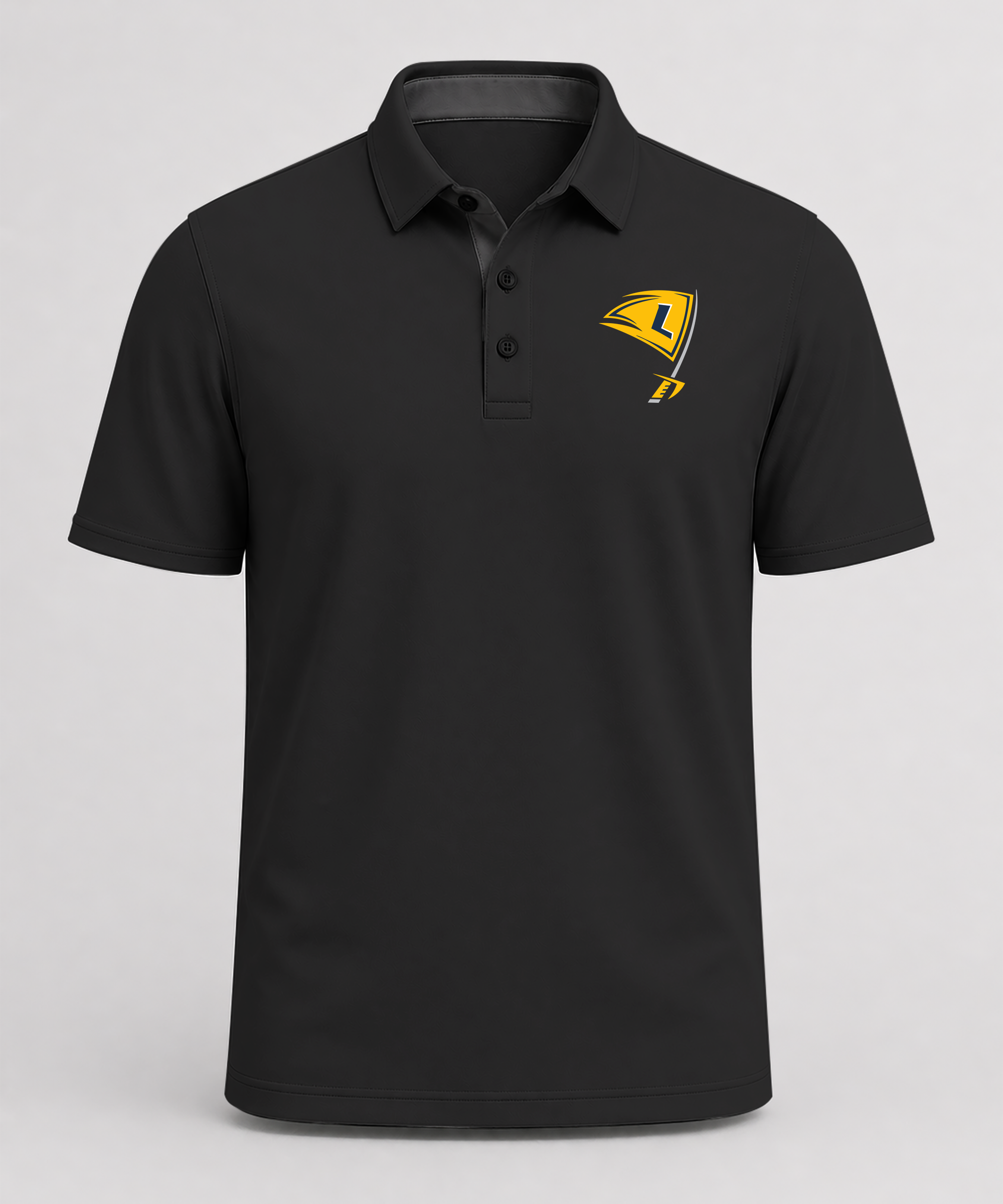 Howard Lake-Waverly-Winsted Football - Black Polo - Left Chest