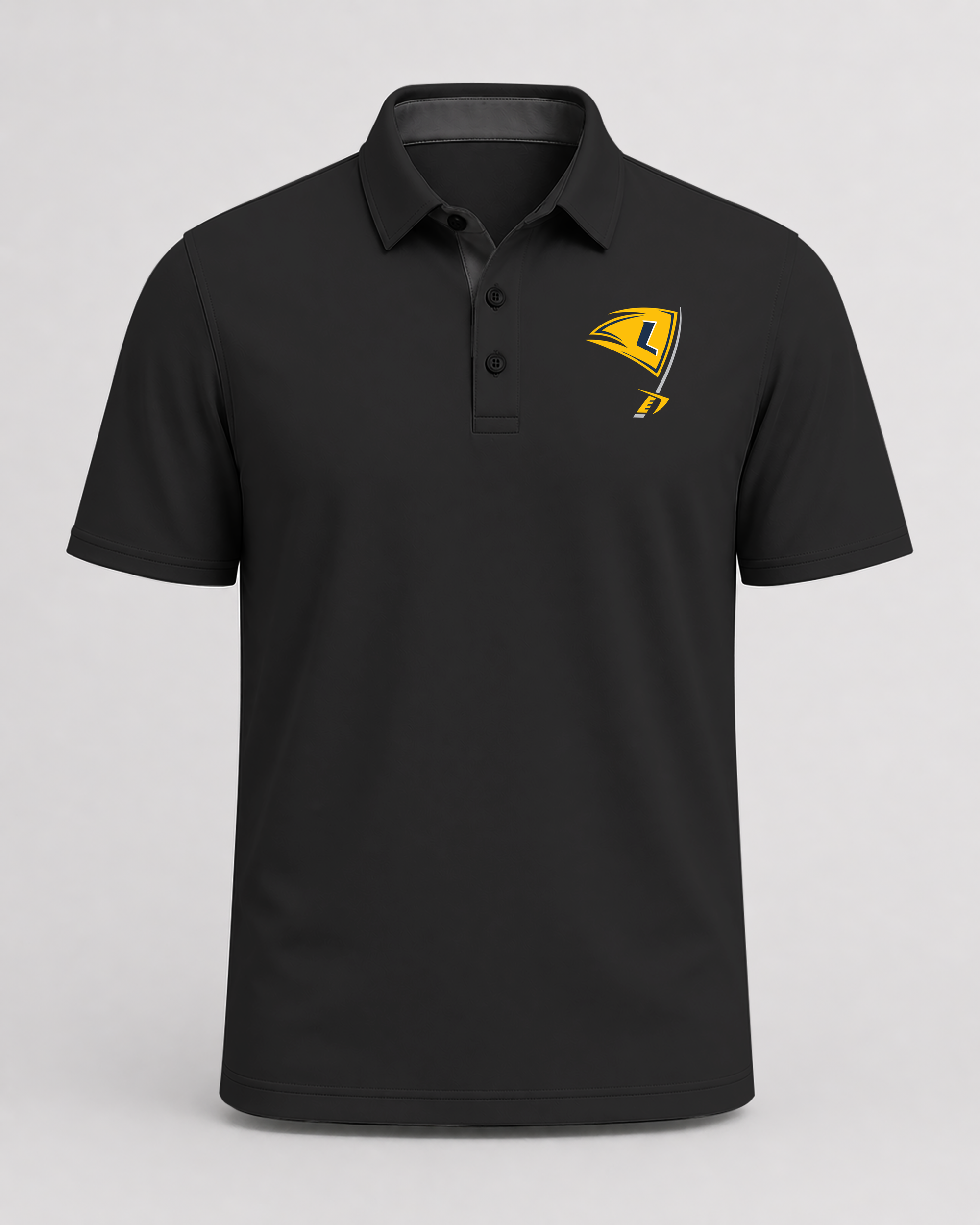 Howard Lake-Waverly-Winsted Football - Black Polo - Left Chest