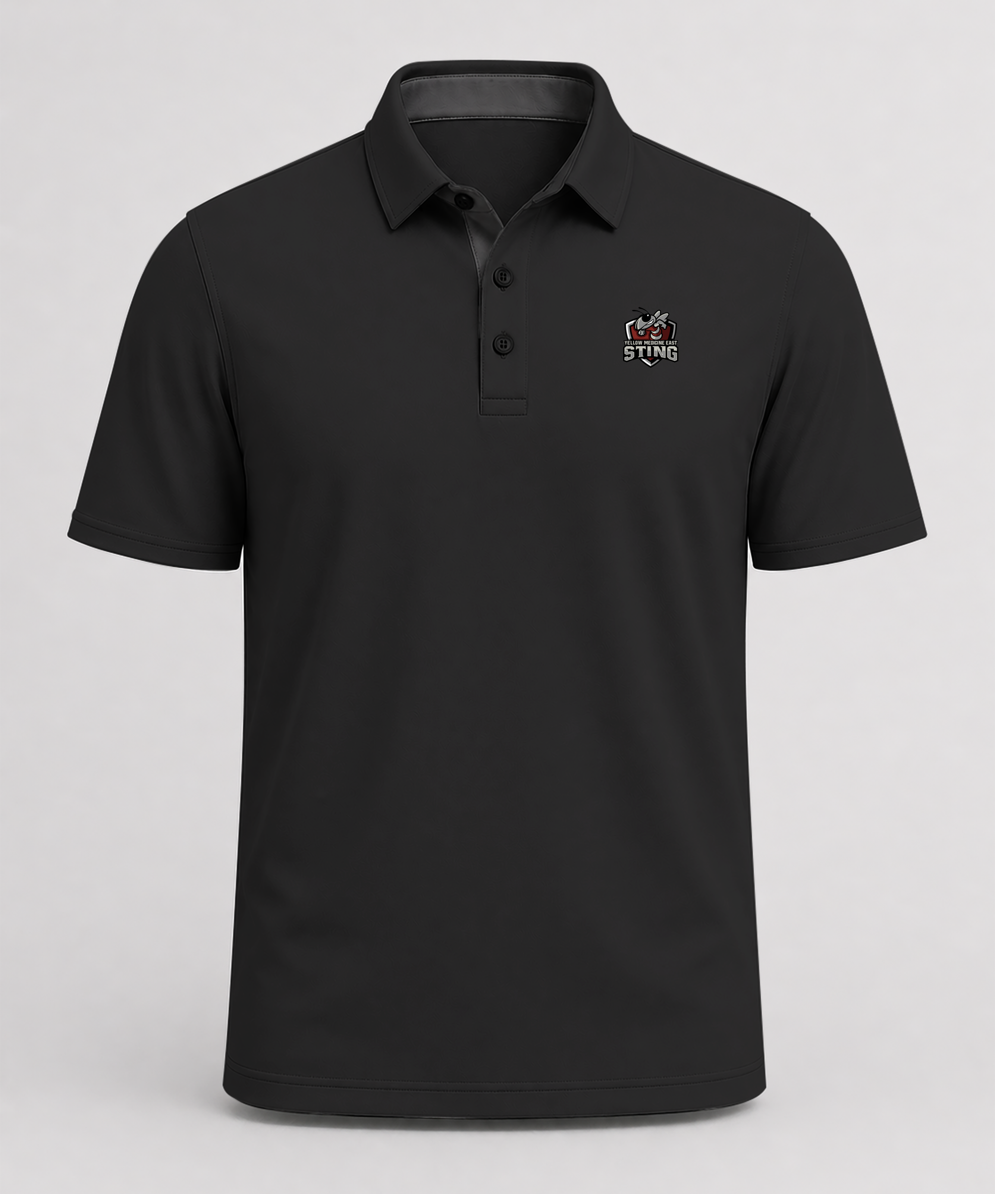 Yellow Medicine East Athletics - Black Polo - Left Chest