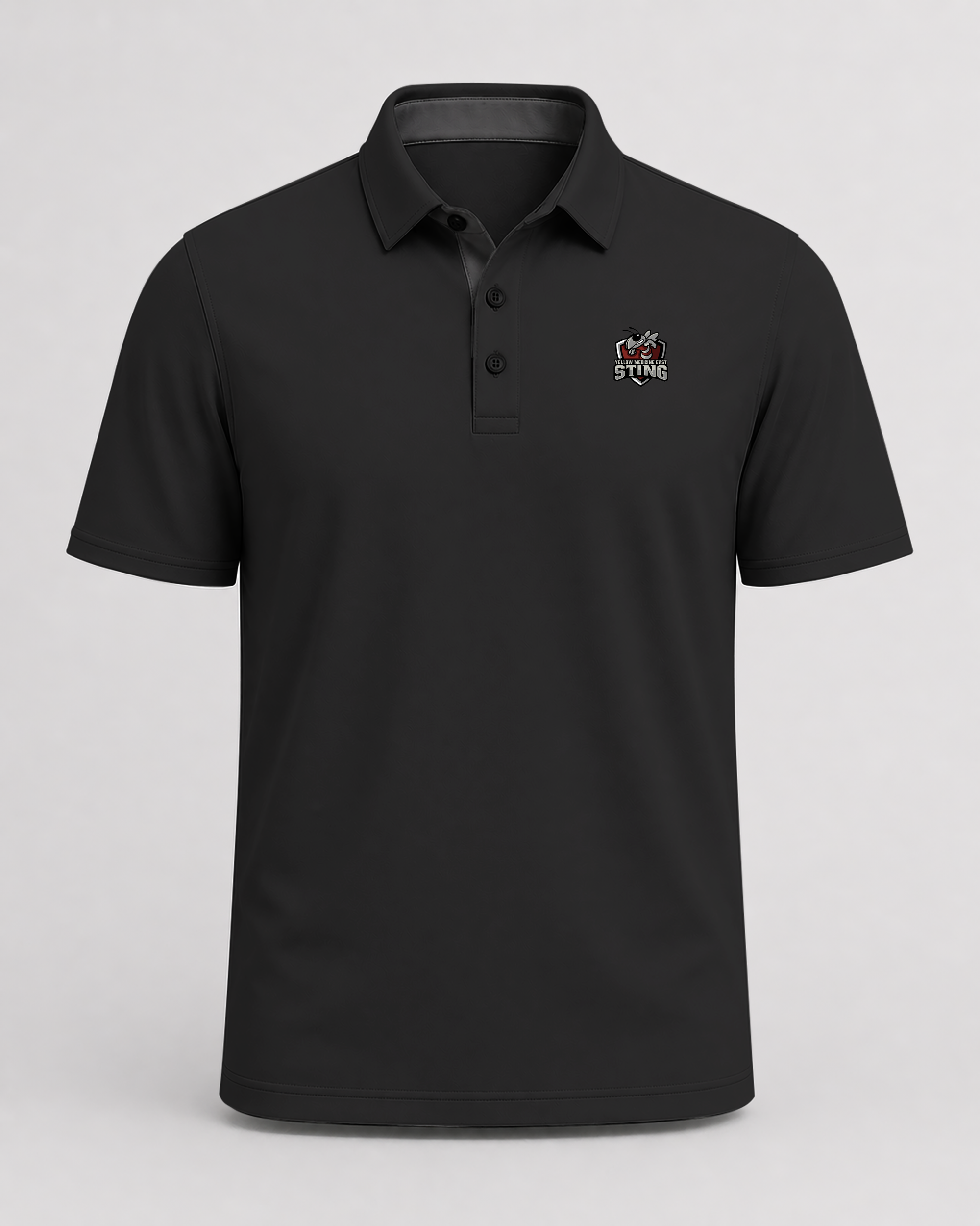 Yellow Medicine East Athletics - Black Polo - Left Chest