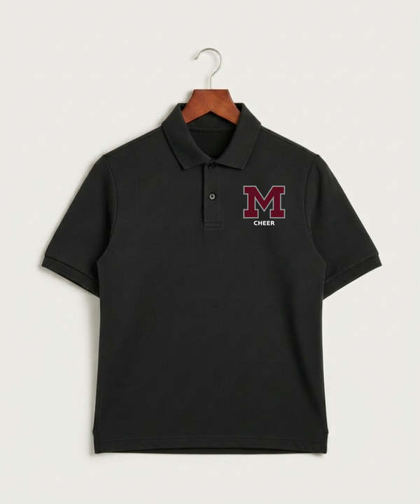 Moline Cheer general - Black Polo - Left Chest