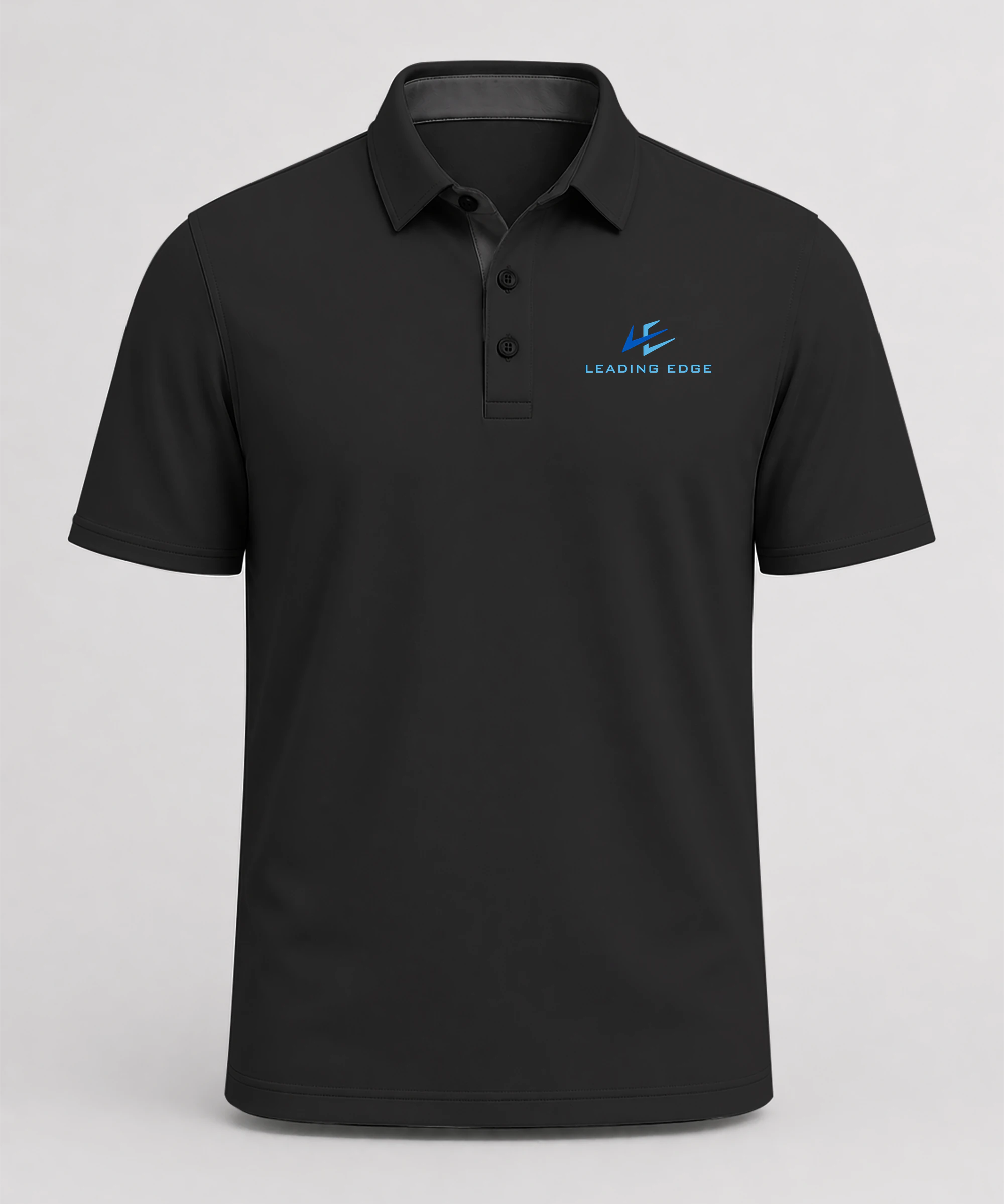 Leading Edge example_store - Black Polo - Left Chest