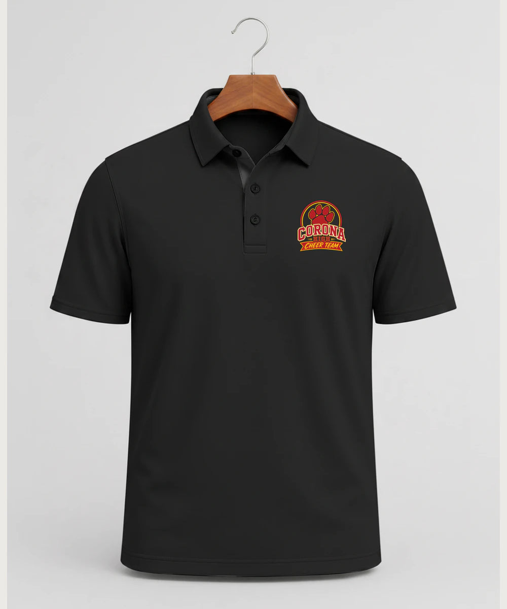 Corona Senior High School Cheer - Black Polo - Left Chest