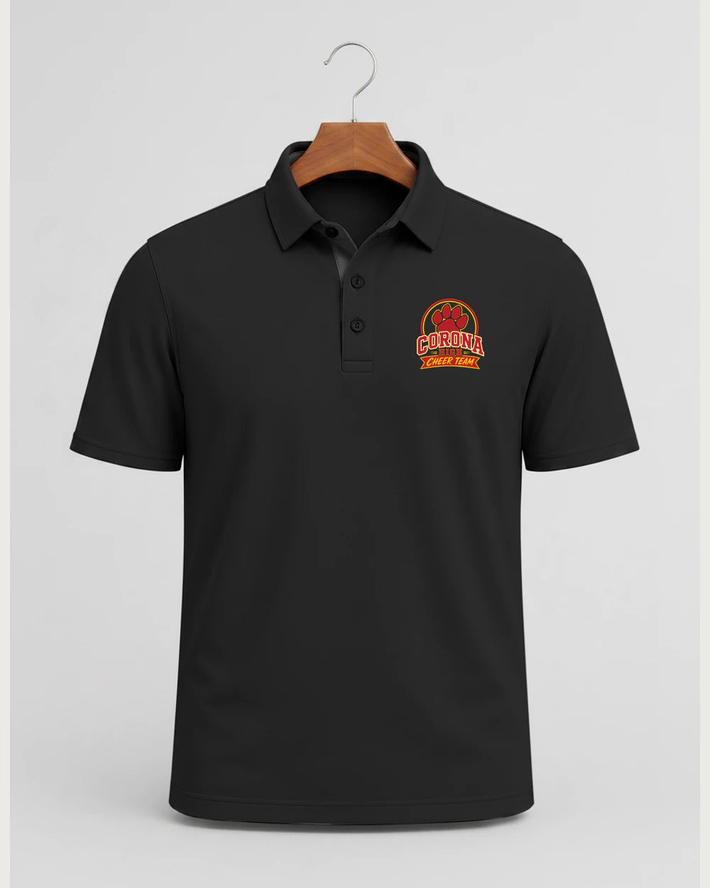 Corona Senior High School Cheer - Black Polo - Left Chest