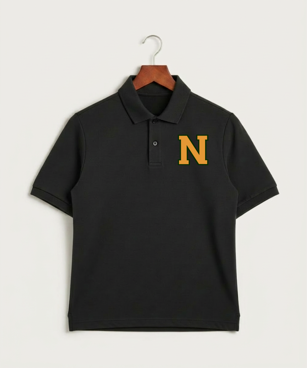 Nevis High School Volleyball (Girls) - Black Polo - Left Chest