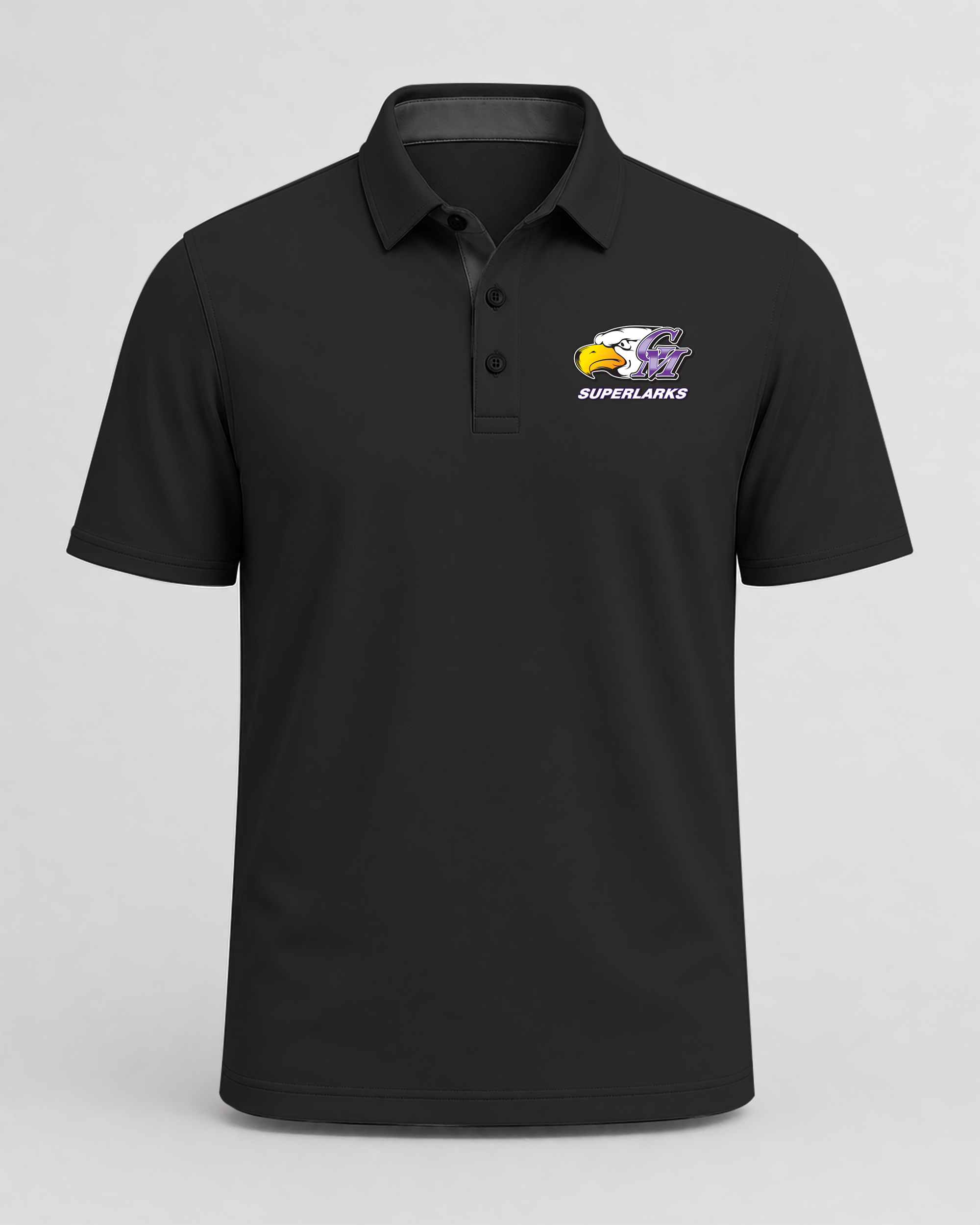 Grand Meadow Football - Black Polo - Left Chest