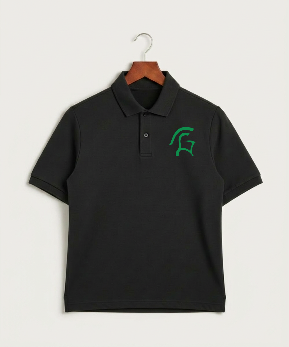 La Crescent High School Football (Boys) - Black Polo - Left Chest