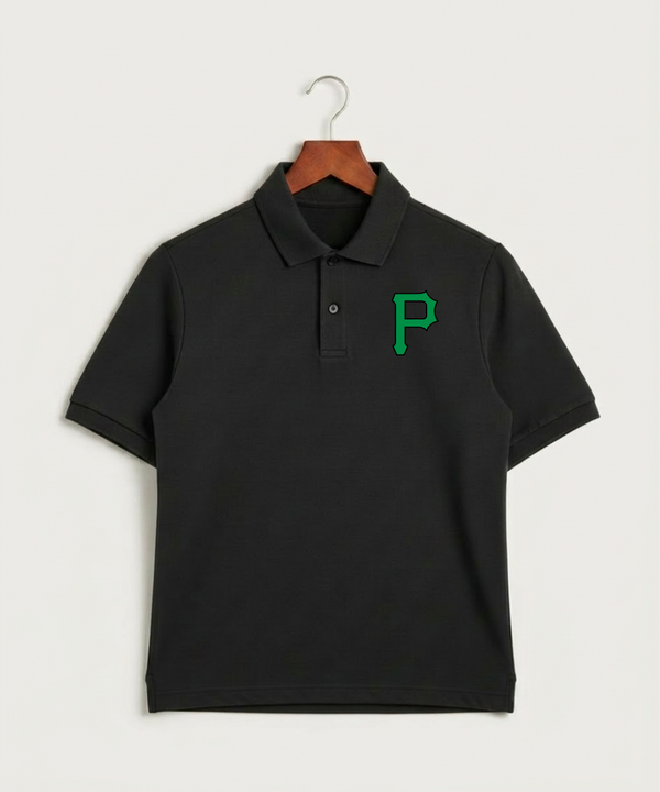 Pipestone Area High School Football (Boys) - Black Polo - Left Chest