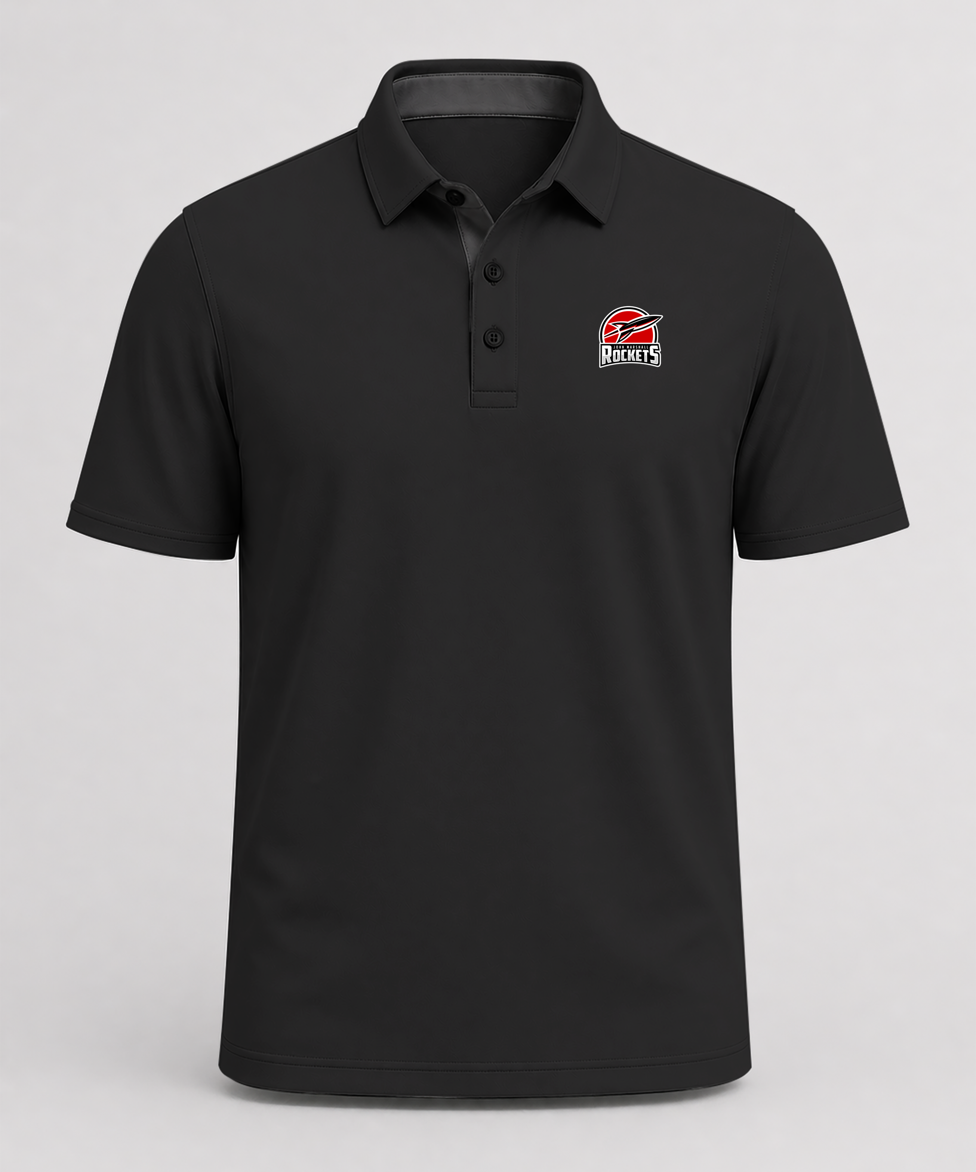 John Marshall Swim Dive - Black Polo - Left Chest