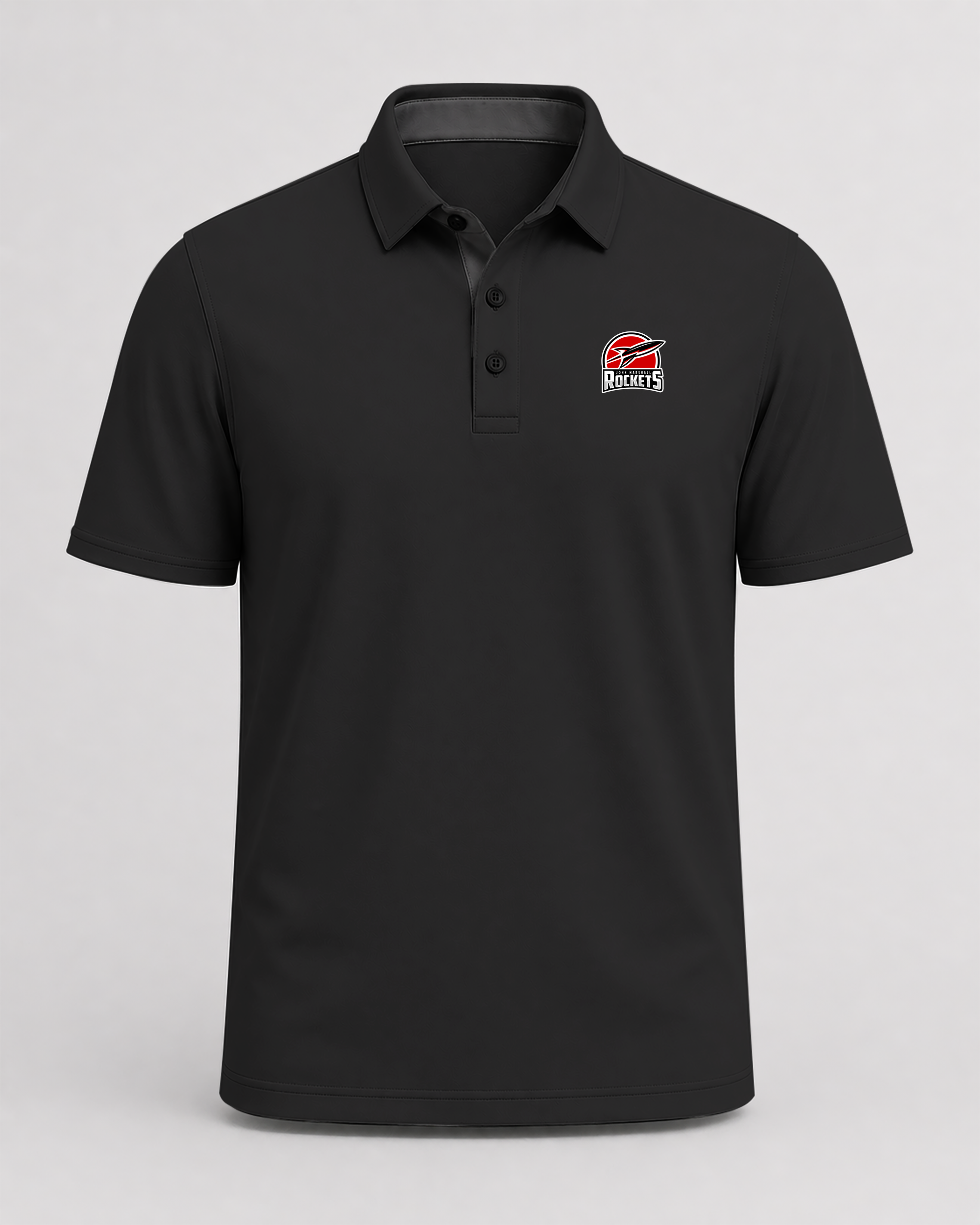 John Marshall Swim Dive - Black Polo - Left Chest