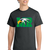 Maple River High School hockey_boys - Black Heather Port & Co Core Cotton Tee. PC54