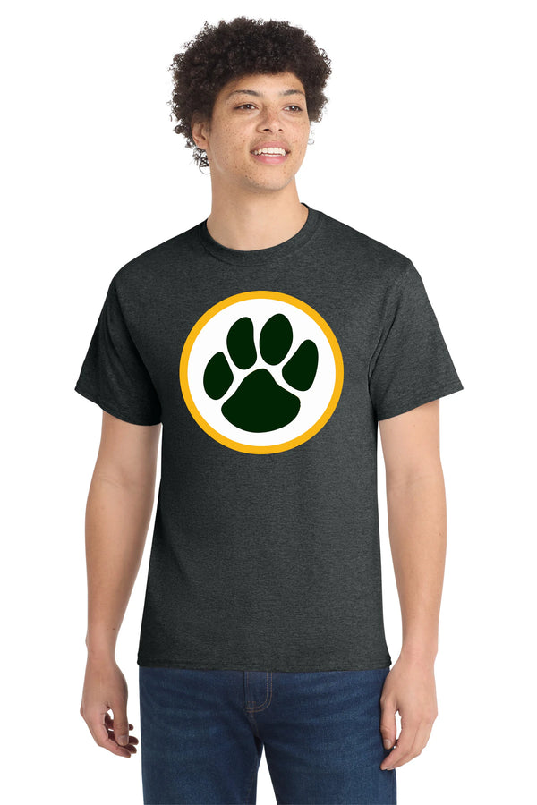 Ashwaubenon High School Football (Boys) - Black Heather Port & Co Core Cotton Tee. PC54