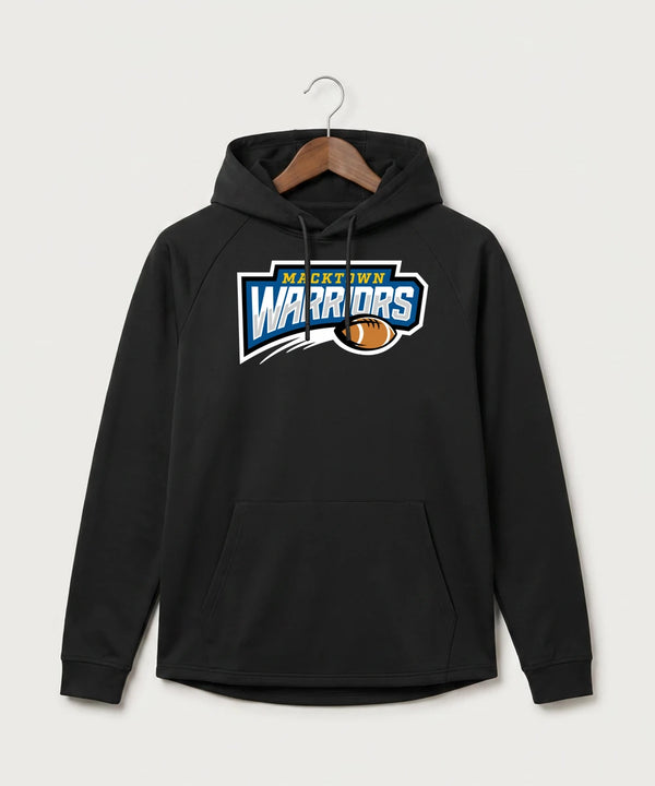 Macktown Warriors Football (Boys) - Black Hoodie - Full Front