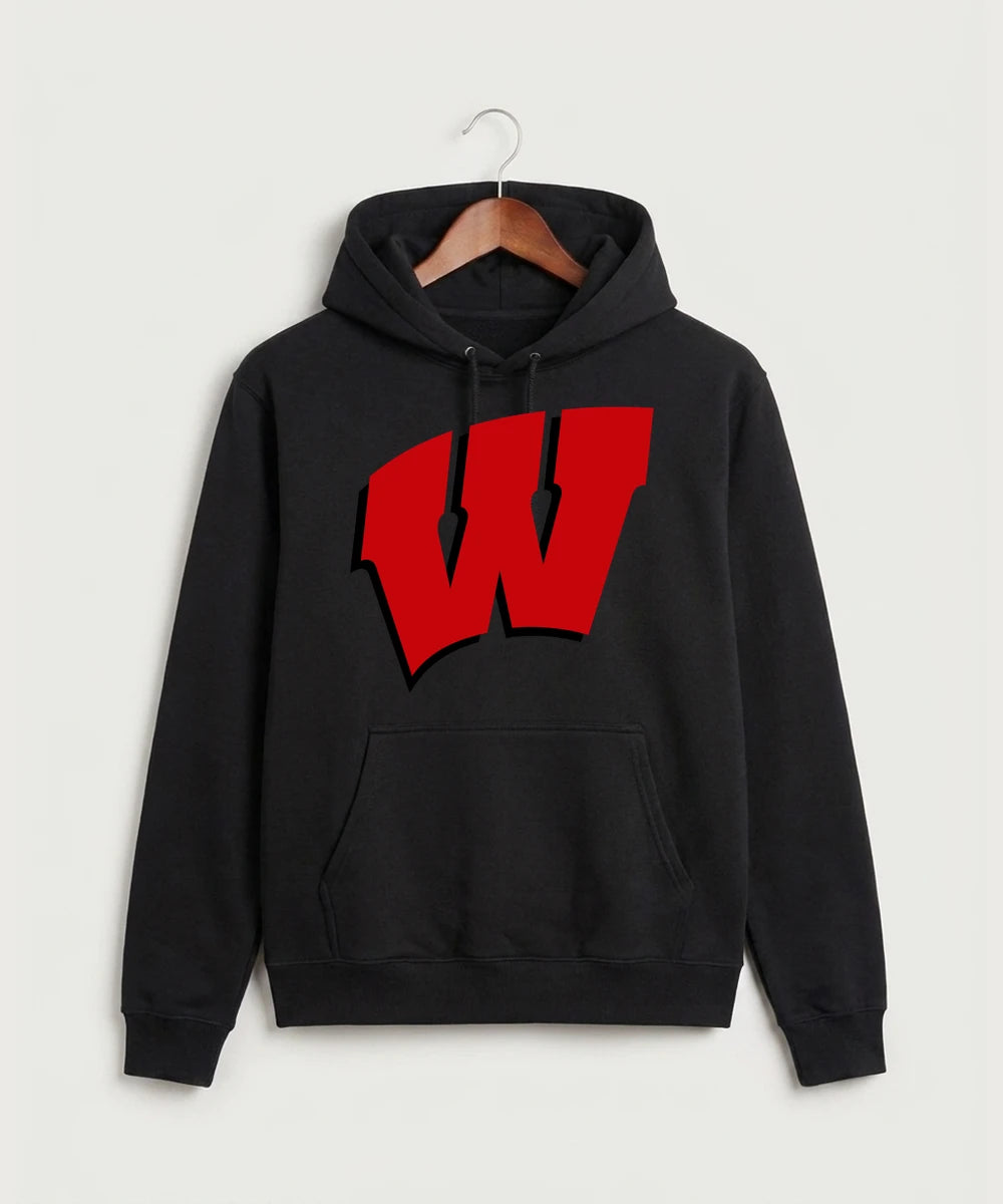 Wisconsin Hanger Test - Black Hoodie - Full Front