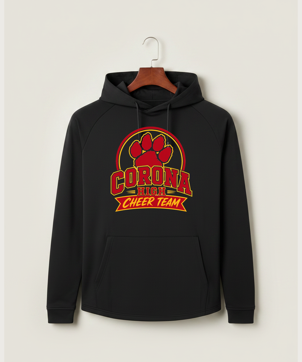 Corona Senior High School Cheer - Black Hoodie - Full Front