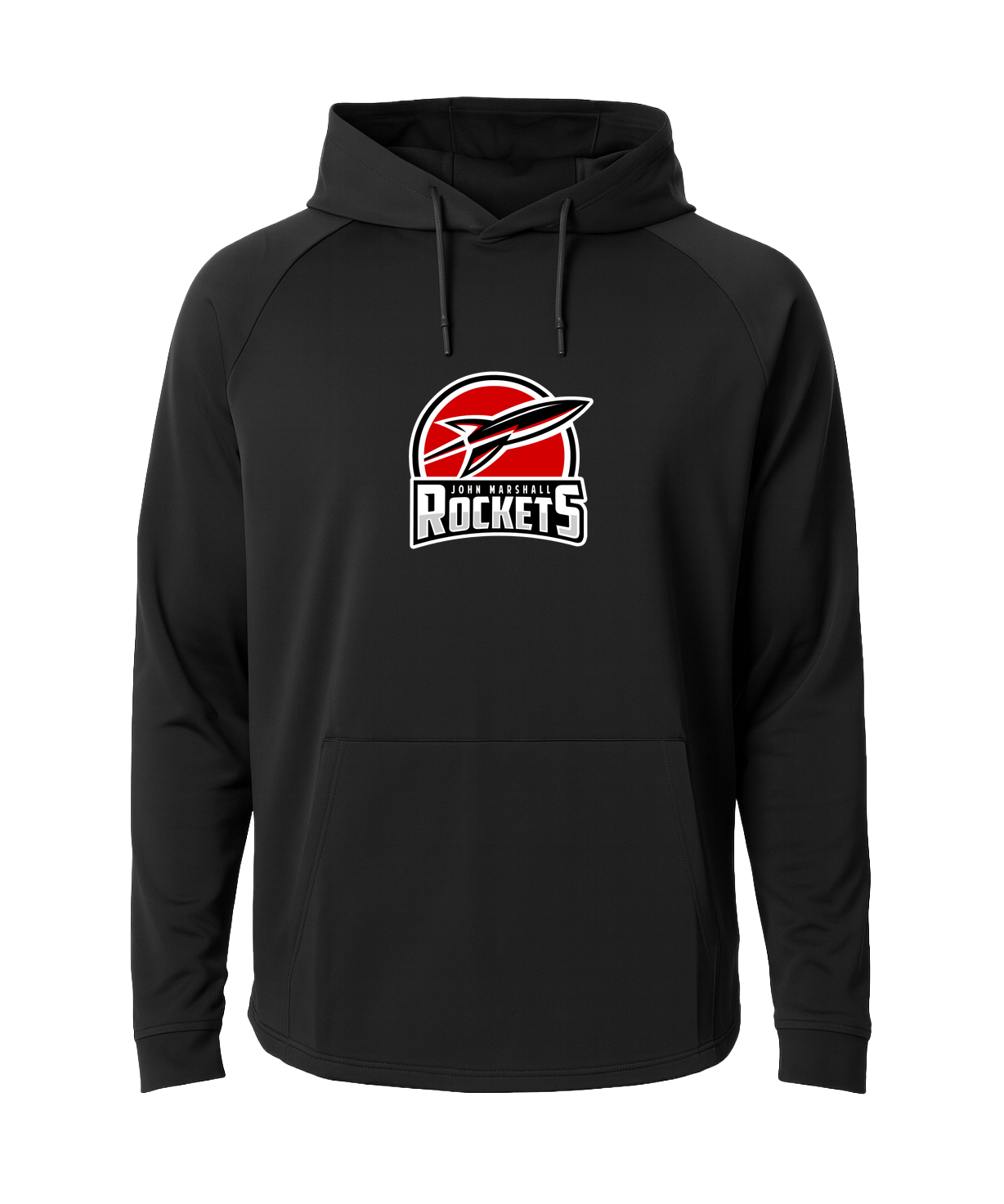 John Marshall Swim Dive - Black Hoodie - Full Front