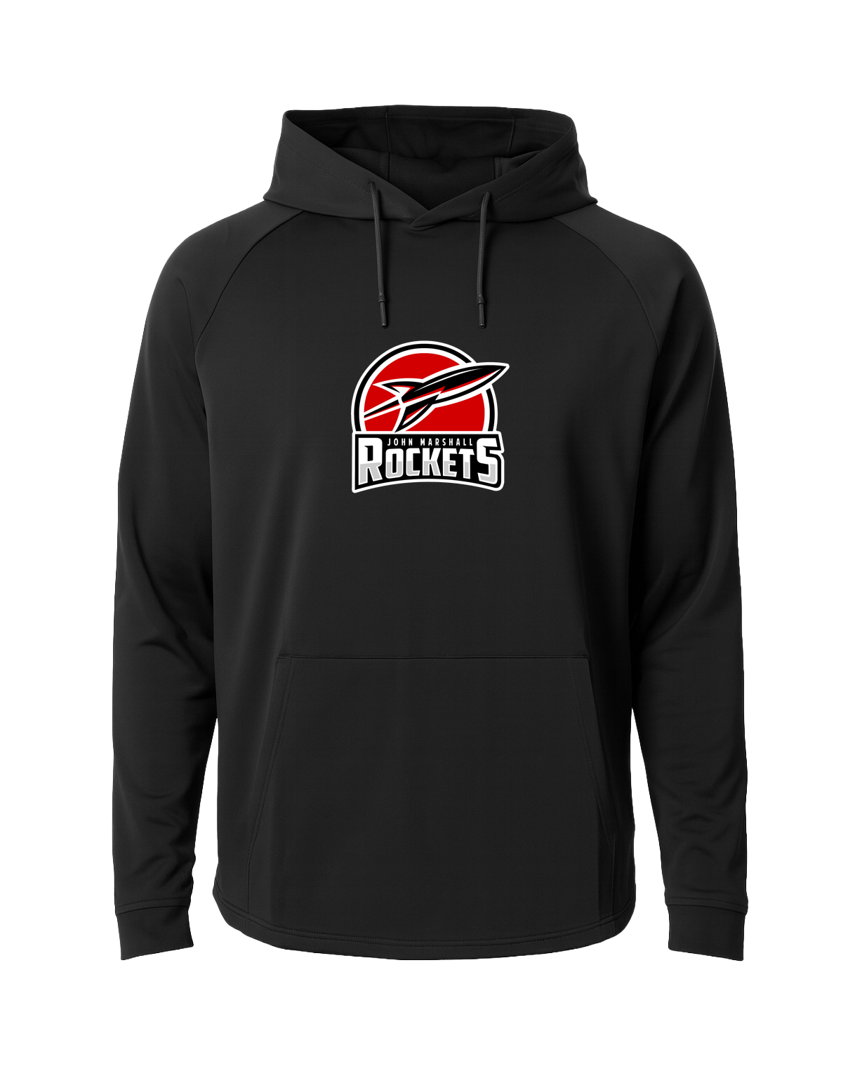 John Marshall Swim Dive - Black Hoodie - Full Front