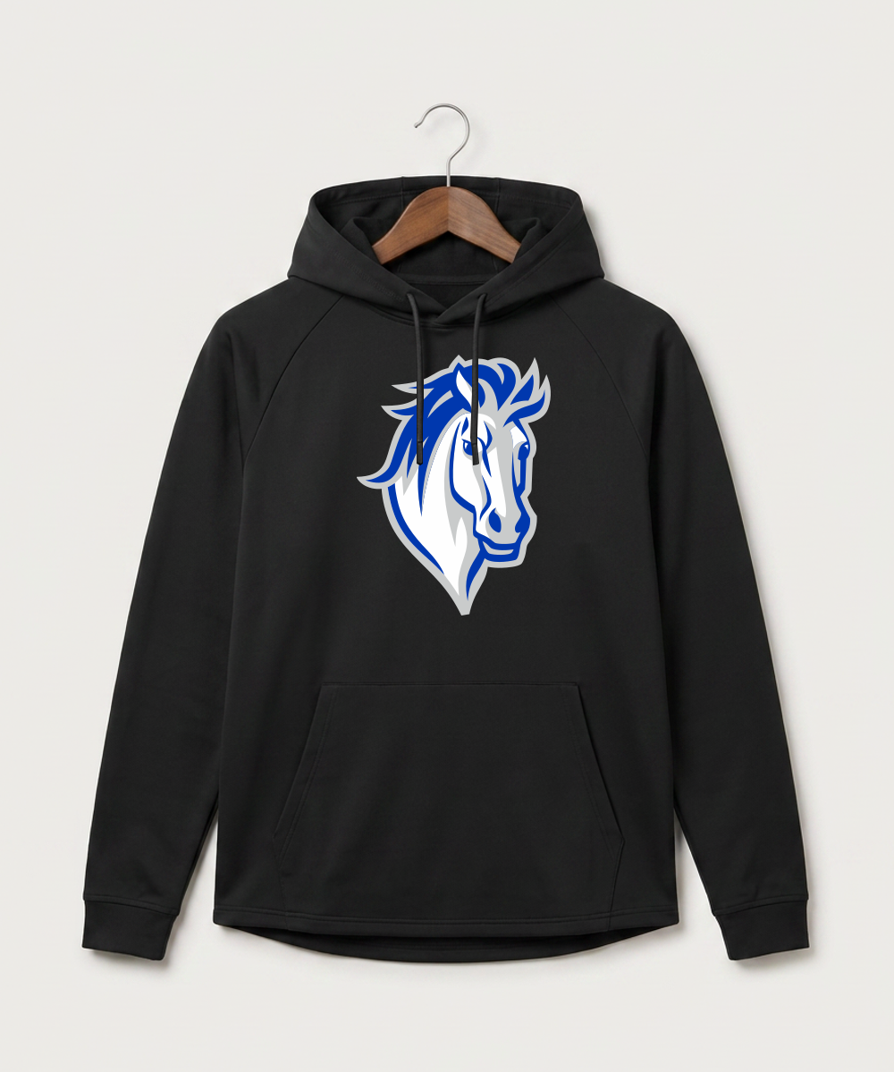 Mora High School Football (Boys) - Black Hoodie - Full Front