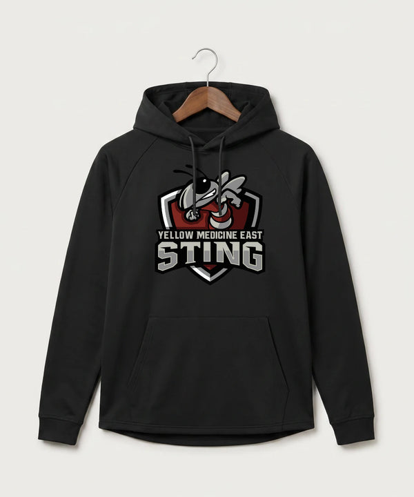 Yellow Medicine East High School Athletics - Black Hoodie - Full Front