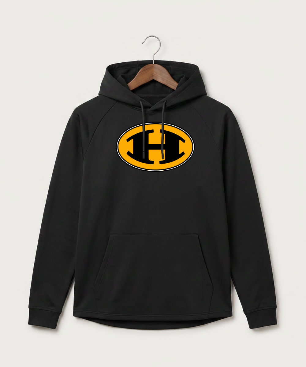 Hutchinson High School Football (Boys) - Black Hoodie - Full Front