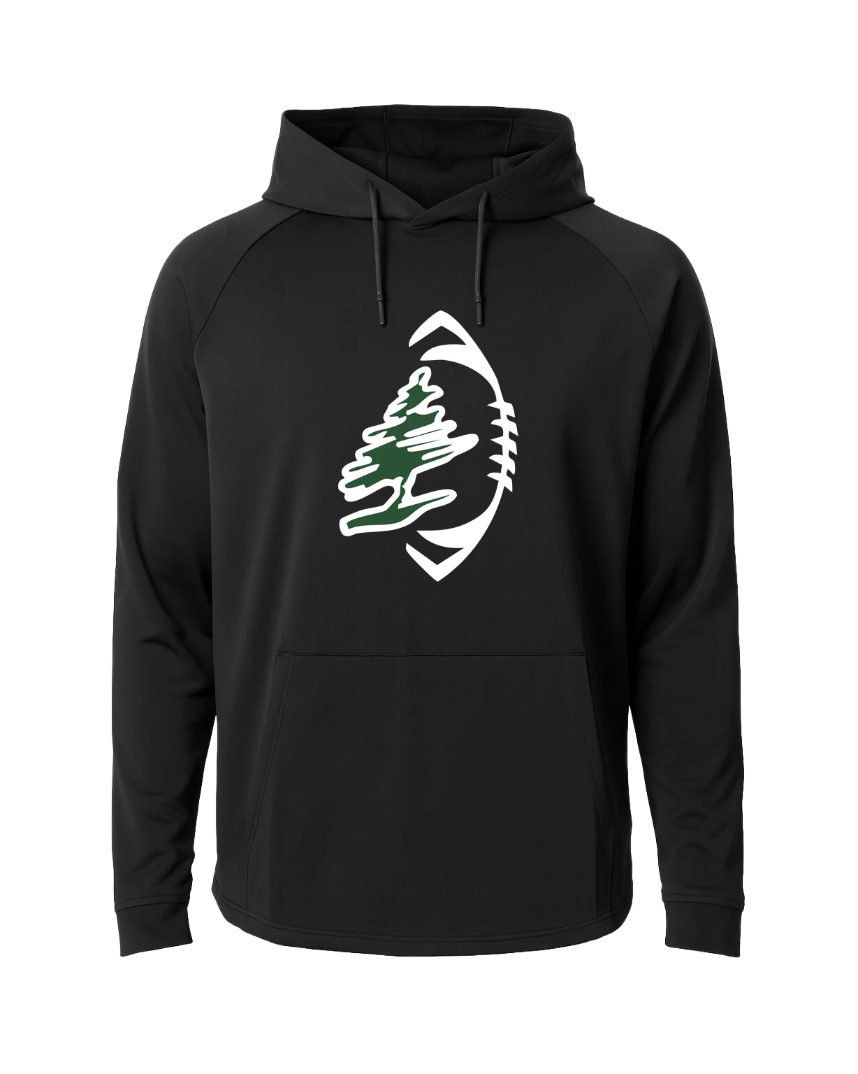 DC Everest Middle School Football — example store - Black Hoodie - Full Front