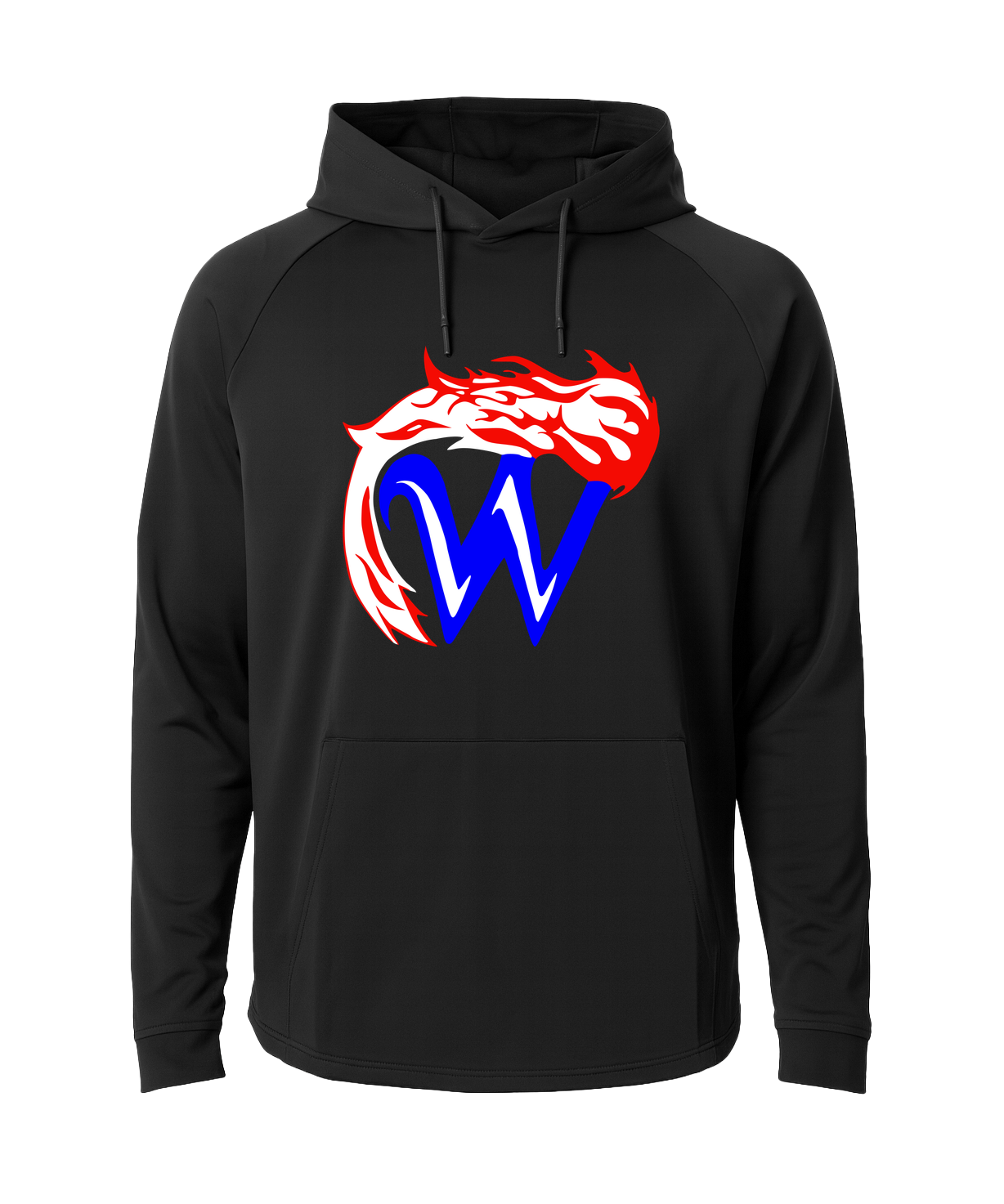 Waupaca High School football_boys - Black Hoodie - Full Front