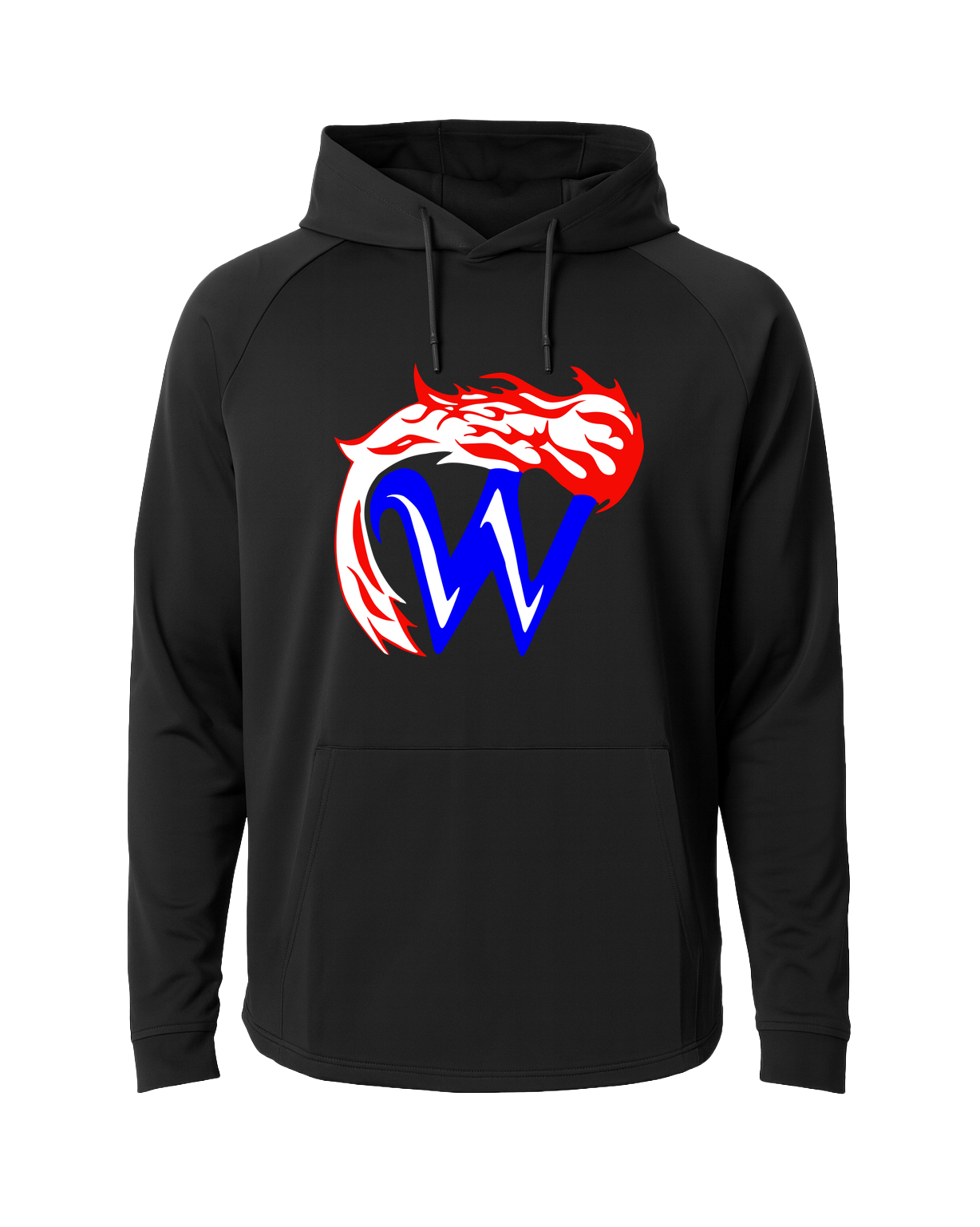 Waupaca High School football_boys - Black Hoodie - Full Front