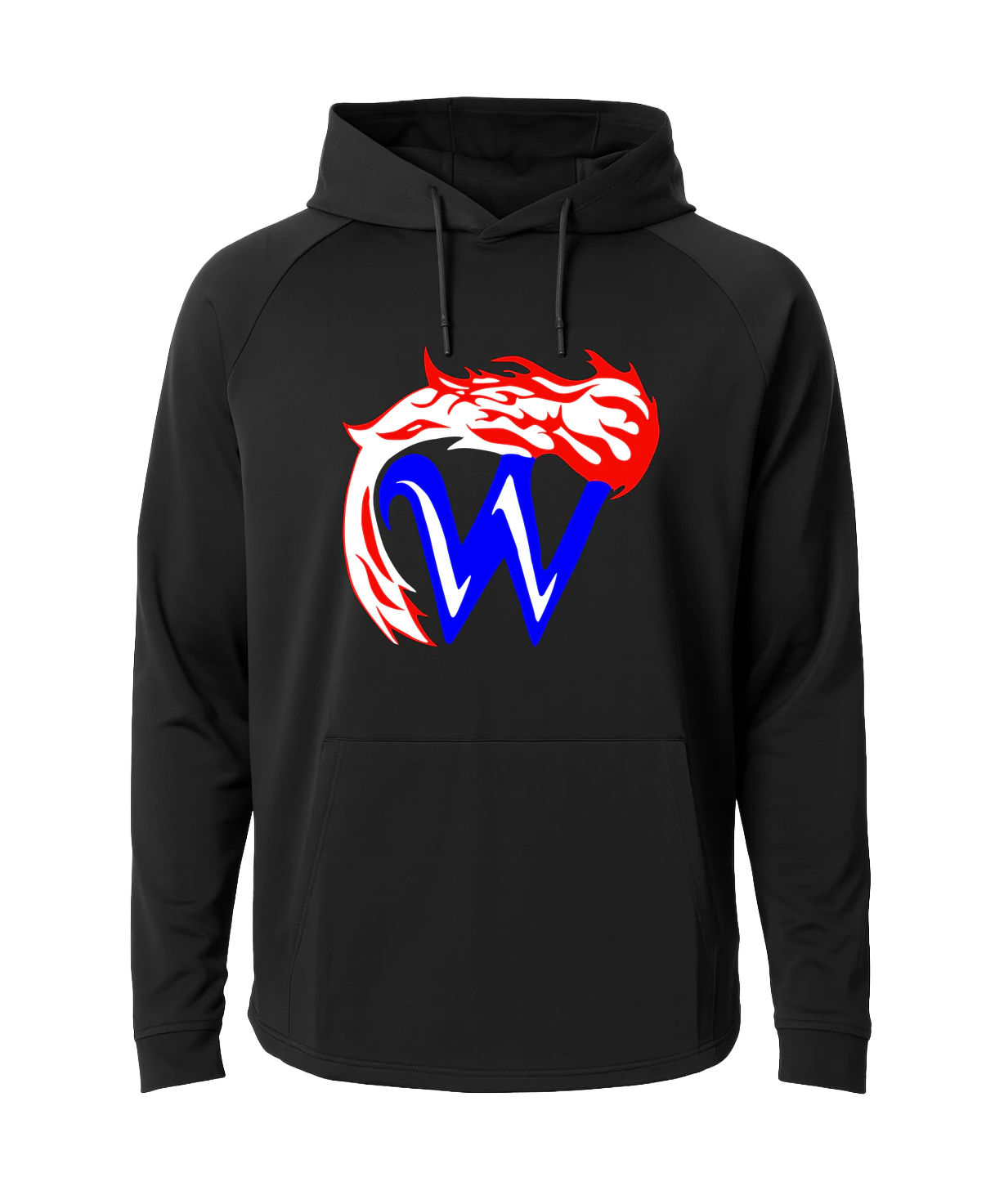 Waupaca High School football_boys - Black Hoodie - Full Front