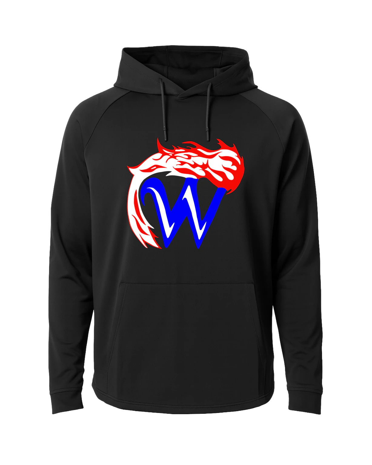 Waupaca High School football_boys - Black Hoodie - Full Front