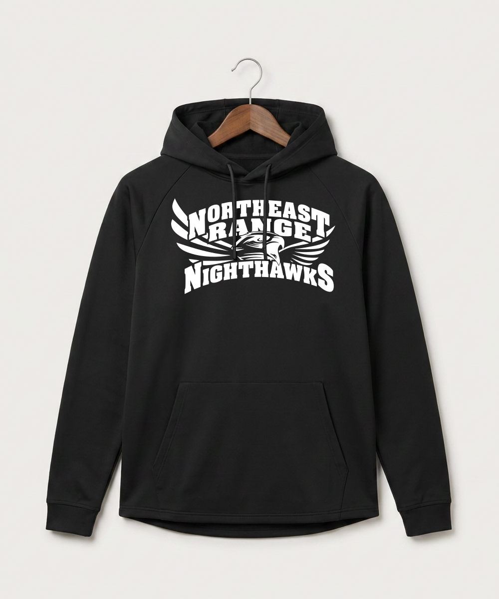 Northeast Range High School Volleyball (Girls) - Black Hoodie - Full Front