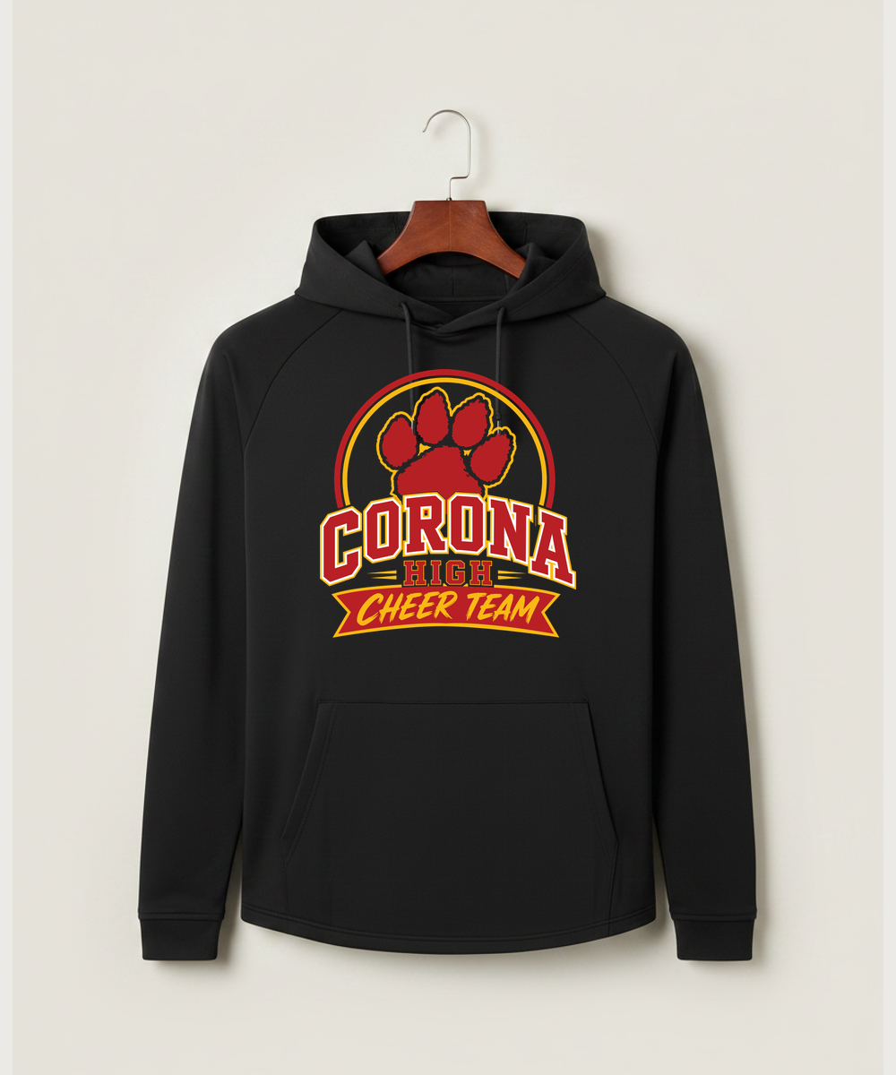 Corona Senior High School Cheer - Black Hoodie - Full Front