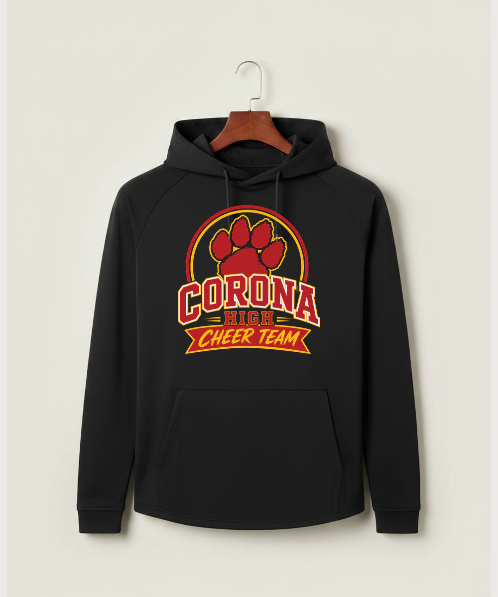 Corona Senior High School Cheer - Black Hoodie - Full Front