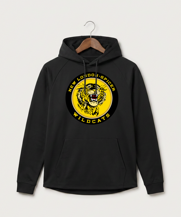 New London Spicer High School Football (Boys) - Black Hoodie - Full Front